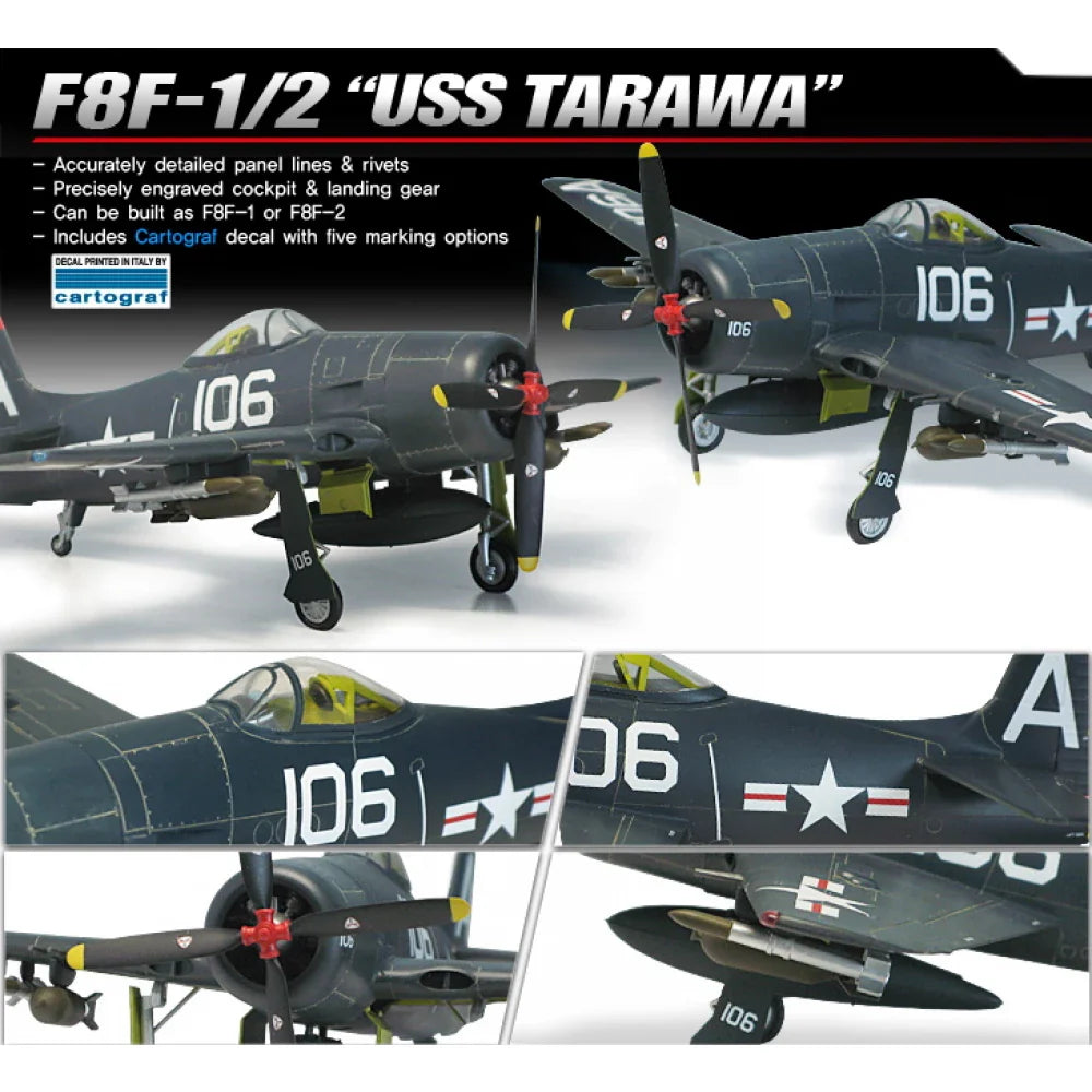 Academy 12313 1/48 F8F-1/2 "USS Tarawa" Le: Bearcat