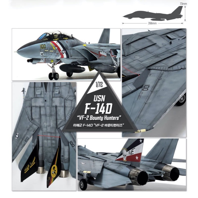 Academy 12590 1/72 Grumman F-14D Super Tomcat - VF-2 "Bounty Hunters"