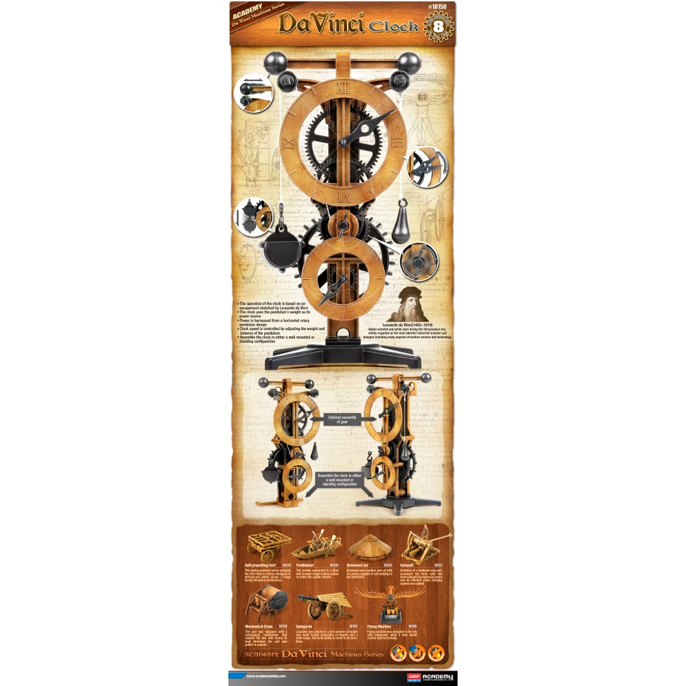 Academy 18150 Da Vinci Clock - Metro Hobbies