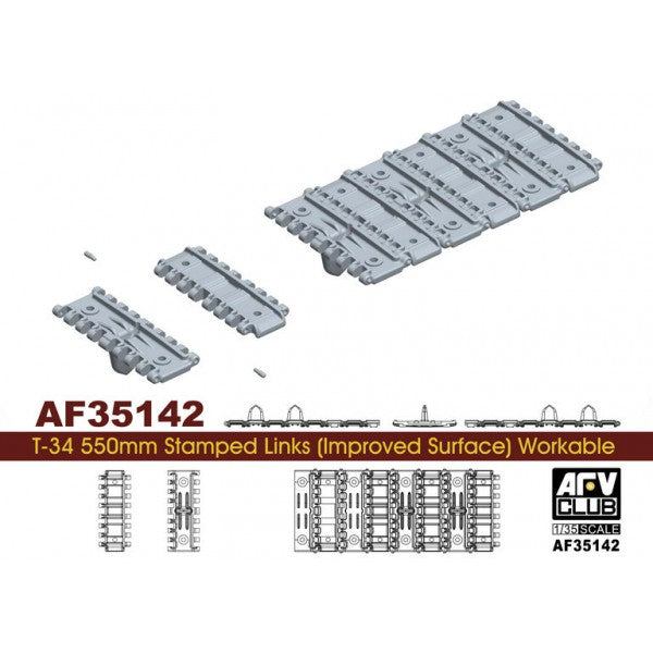 AFV 35142 1/35 T34 550mm Stamped Link Track