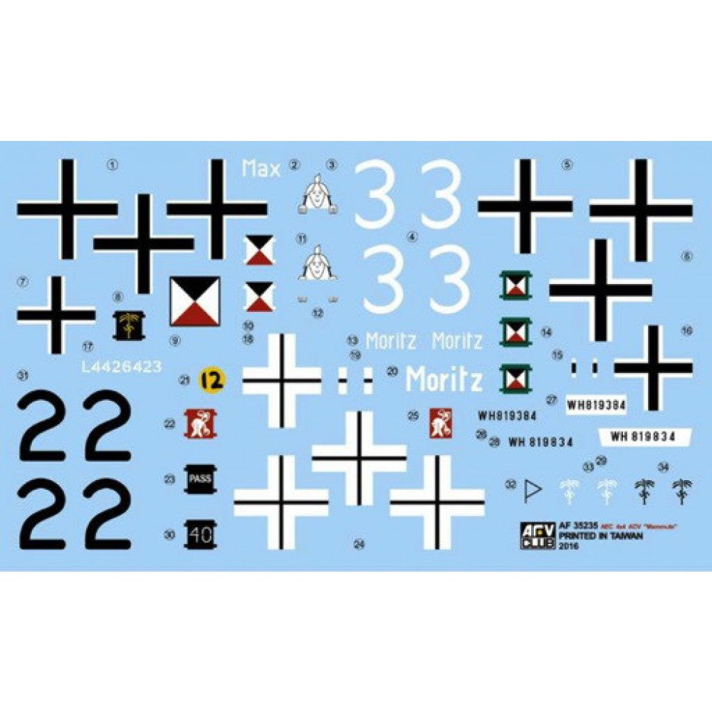 AFV 35235 1/35 AEC Armoured Command Vehicle (German,North Africa)