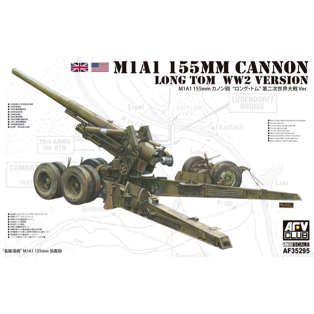 AFV Club 35295 1/35 M1A1 155mm Cannon Long Tom WW2