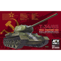 AFV 35S55 1/35 T-34/85 1944 Factory No.183 Full Interior with Clear Turret and Upper Hull Parts