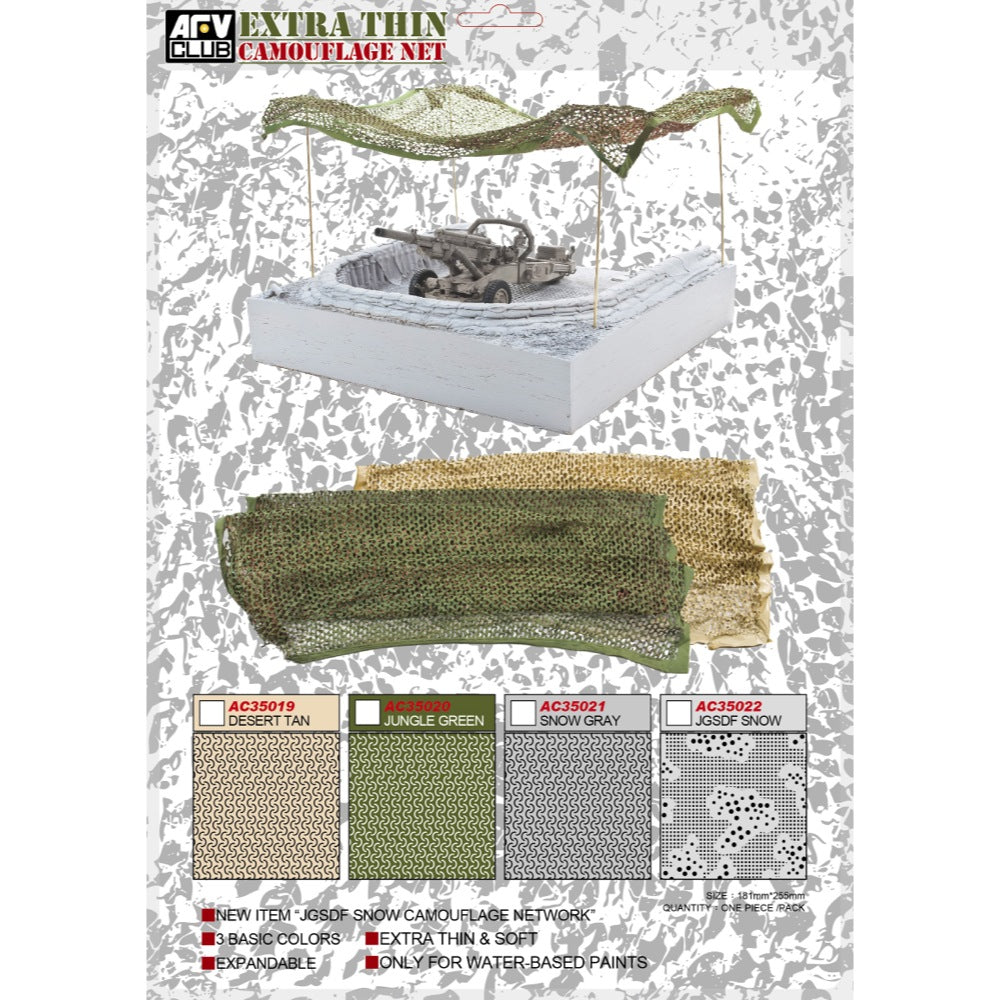 AFV AC35019 1/35 Camouflage Net - Desert Tan
