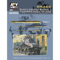 AFV AG35035 Club 1/35 SDKFZ231/2 Barrel & Clear Pole