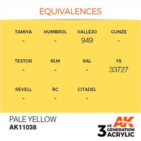 AK Interactive AK11038 Pale Yellow Acrylic Paint 17ml (3rd Generation)