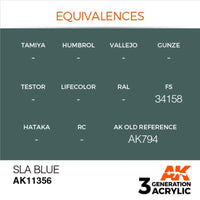 AK Interactive AK11356 AFV Series SLA Blue Acrylic Paint 17ml 3rd Generation