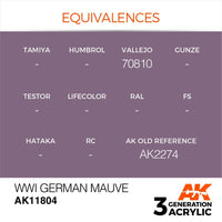 AK Interactive AK11804 Air Series WWI German Mauve Acrylic Paint 17ml 3rd Generation