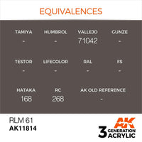 AK Interactive AK11814 Air Series RLM 61 Acrylic Paint 17ml 3rd Generation