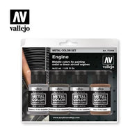 Vallejo 77604 Metal Colour Engine 4 Paint Set