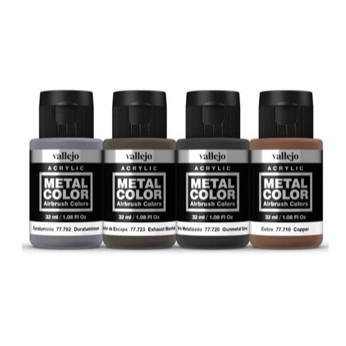 Vallejo 77604 Metal Color Engine 4 Paint Set