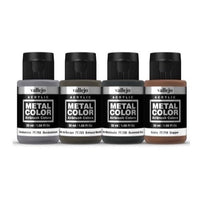 Vallejo 77604 Metal Color Engine 4 Paint Set
