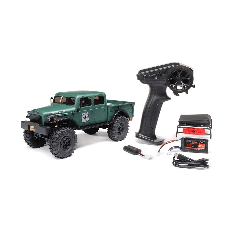 Axial SCX24 40s 4 Door Dodge Power Wagon Rock RC Crawler Green AXI00007T2