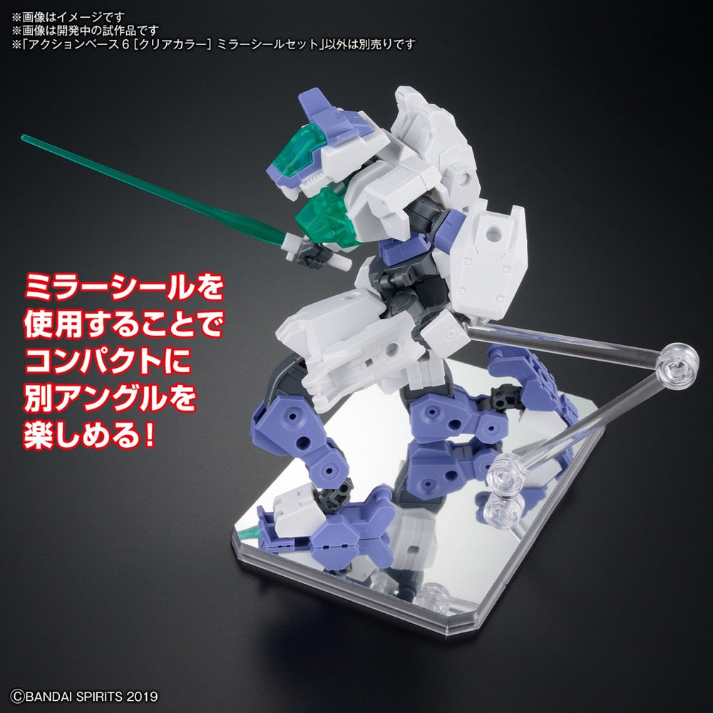 Bandai 5067156 Action Base 6 Clear Color with Mirror Sticker Set