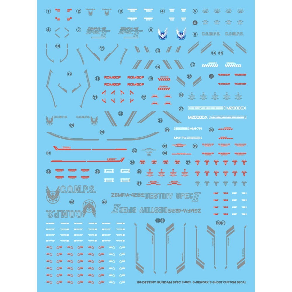 G-Rework CD-H224 Premium Decal for HG Destiny Spec 2