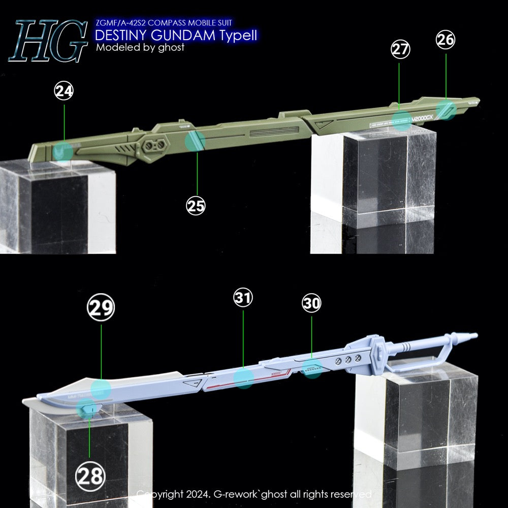 G-Rework CD-H224 Premium Decal for HG Destiny Spec 2