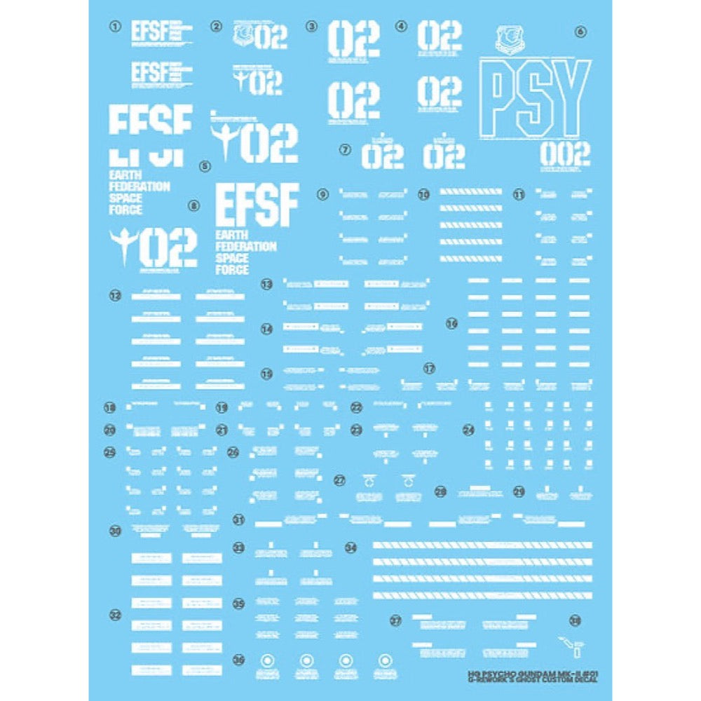 G-Rework CD-H261 Premium Decal for HG Psycho Gundam Mk II