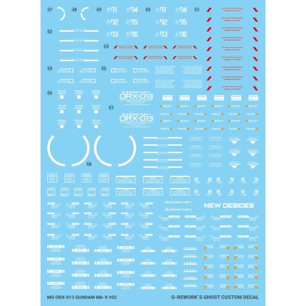 G-Rework CD-ML-MK5 Premium Decal for MG Gundam Mk-V