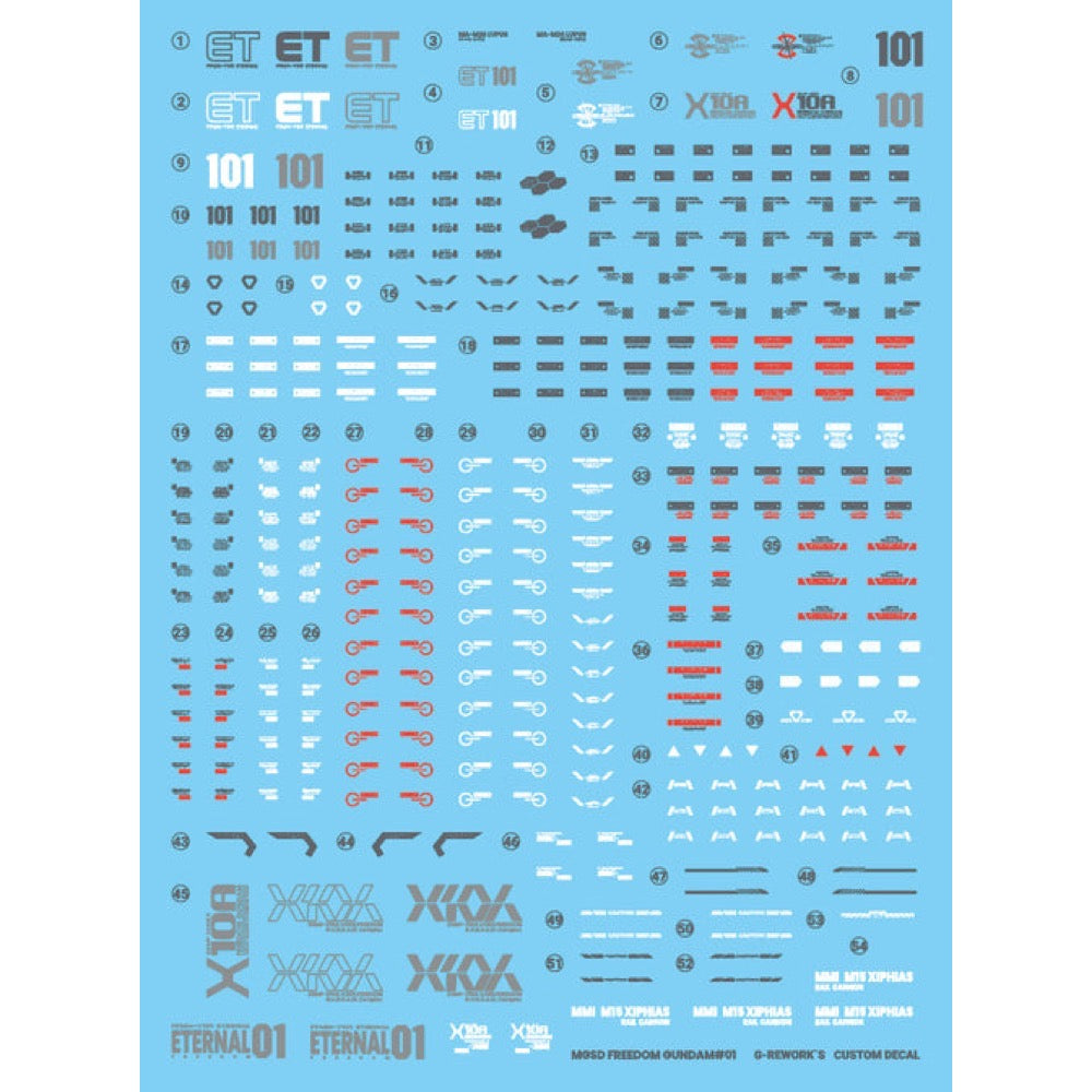G-Rework CD-MS01 Premium Decal for MGSD Freedom Gundam