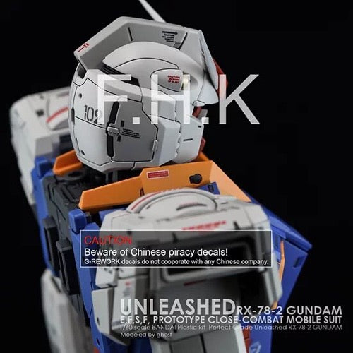 G-Rework CD-P19 Premium Decal for PG Unleashed Rx-78-2 Gundam