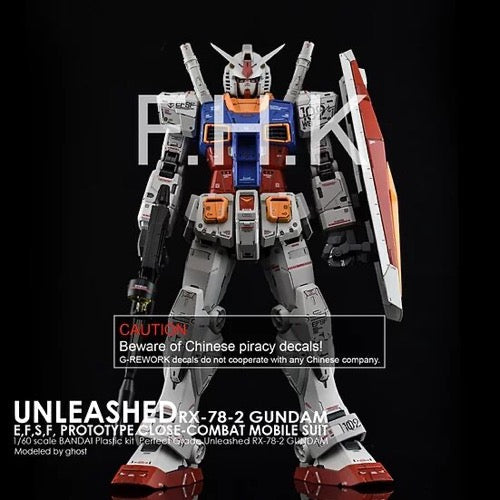 G-Rework CD-P19 Premium Decal for PG Unleashed Rx-78-2 Gundam