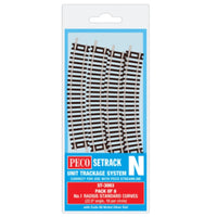 Peco ST3003 N Setrack Standard Curve 1st Radius (Pack of 8)