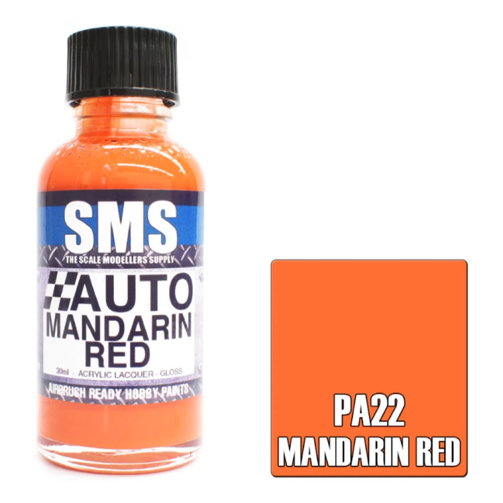 SMS PA22 Auto Colour Mandarin Red 30ml