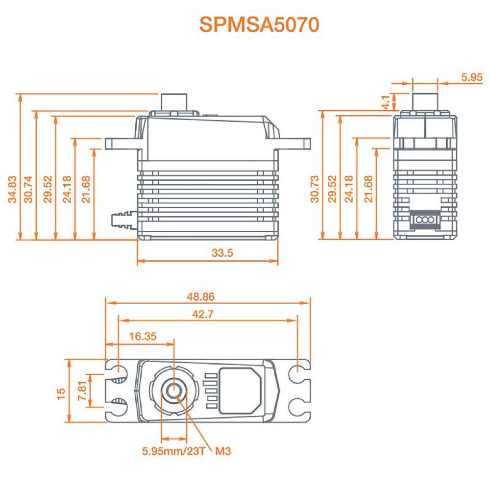 Spektrum SPMSA5070 A5070 High Torque High Speed Mini MG HV Servo