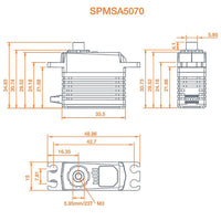 Spektrum SPMSA5070 A5070 High Torque High Speed Mini MG HV Servo