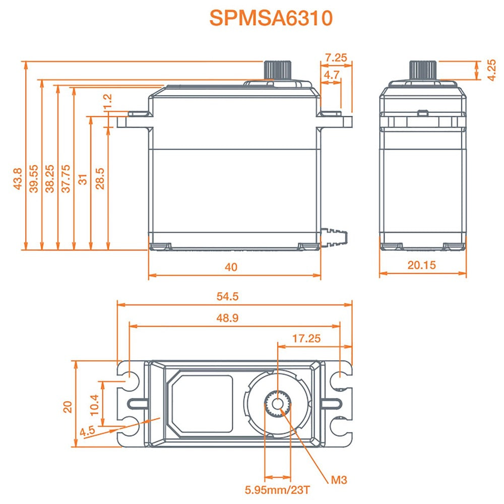 Spektrum SPMSA6310 SA6310 High Torque HV Metal Gear Digital Servo