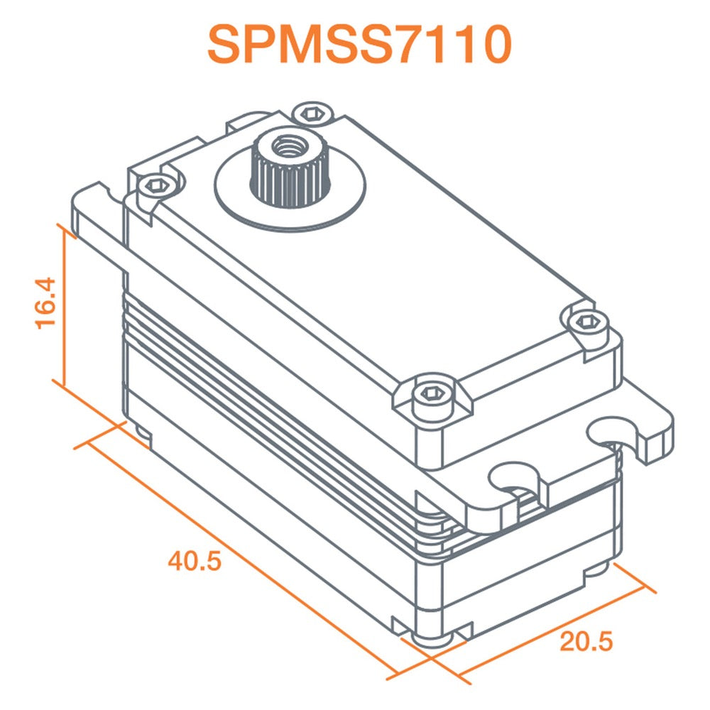 Spektrum SPMSS7110 Low Profile Servo Winch for 1/10 Rock Crawlers