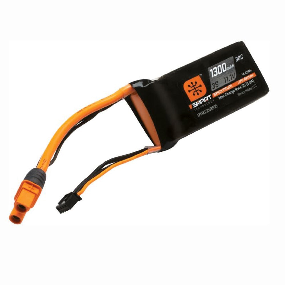 Spektrum 1300mah 3S 11.1v 30C Smart LiPo Battery with IC3 Connector