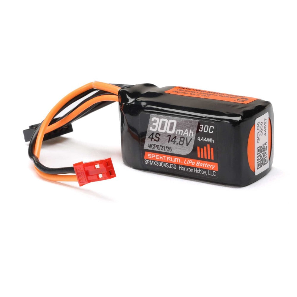 Spektrum SPMX3004SJ30 300mah 4S 14.8v 30C  LiPo Battery JST Connector