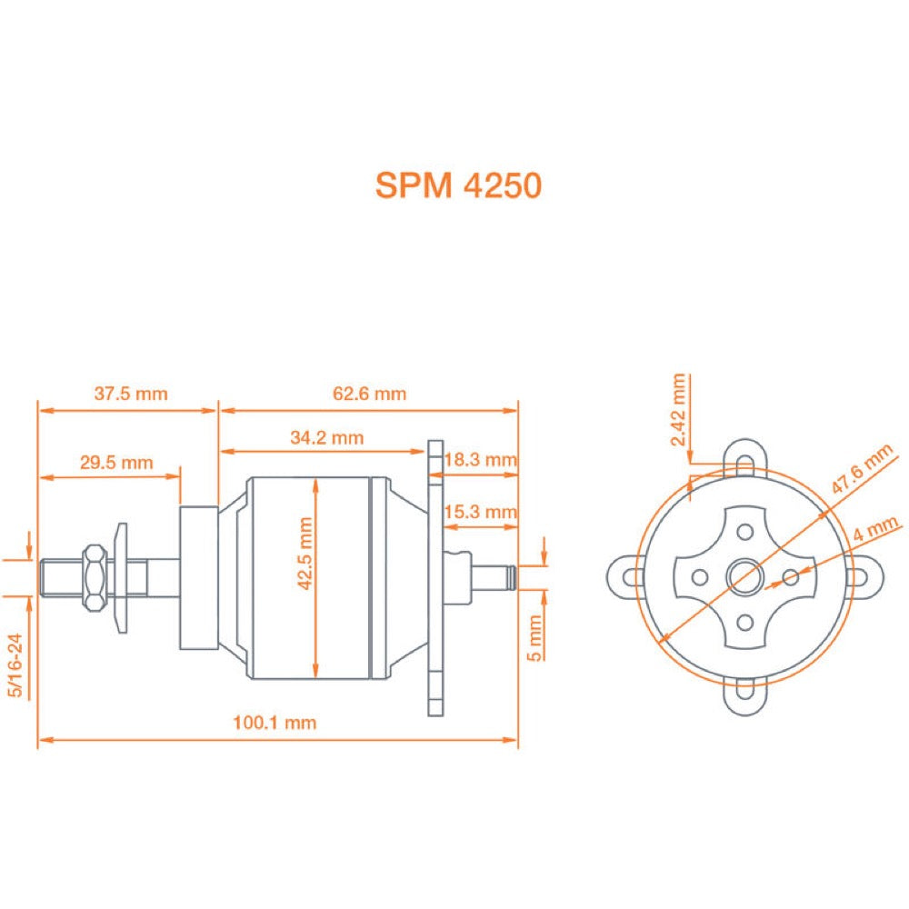 Spektrum SPMXAM4700 Avian 4250-800Kv .32 Equivalent Brushless Outrunner Motor