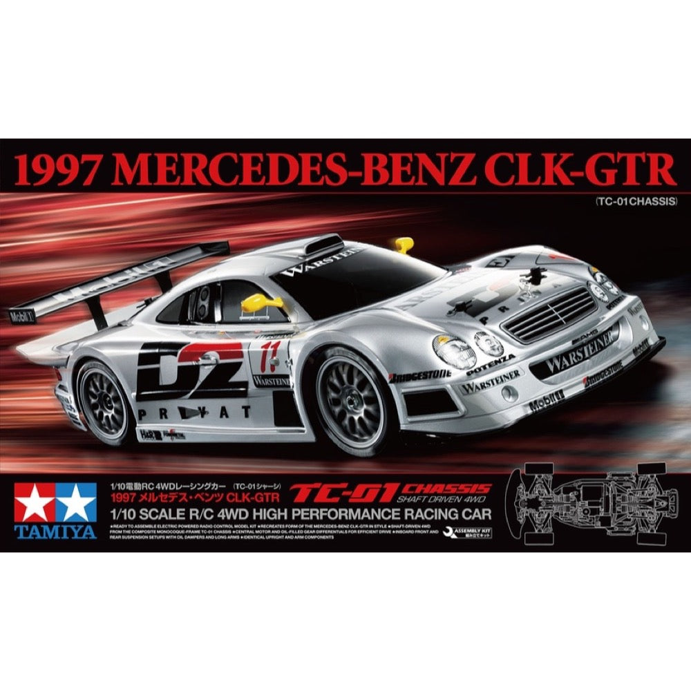 Tamiya Mercedes-Benz CLK-GTR 1997 TC-01 Chassis RC Car Kit 58731