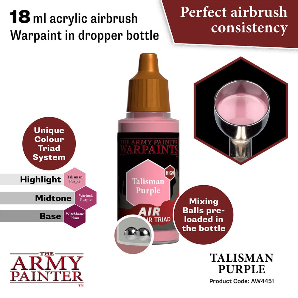 The Army Painter AW4451 Warpaints Air Talisman Purple 18ml Acrylic Paint