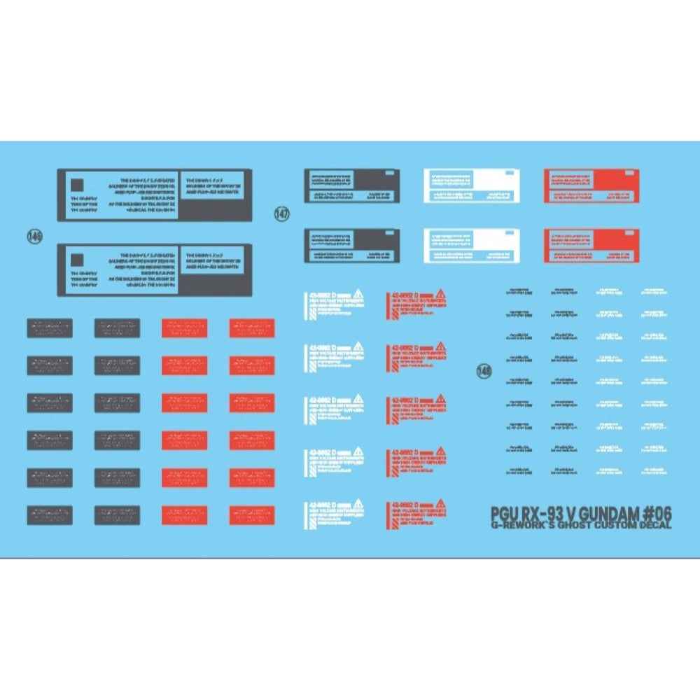 G-Rework CD-P20 Premium Decal for PG Unleashed Nu Gundam