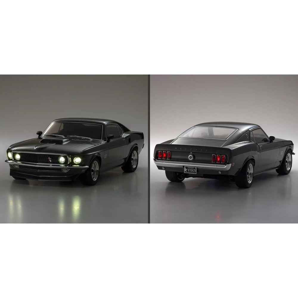 Kyosho 1/10 Fazer Mk2 1969 Ford Mustang Boss 429 Black Jade FZ02 4WD Electric RC Car