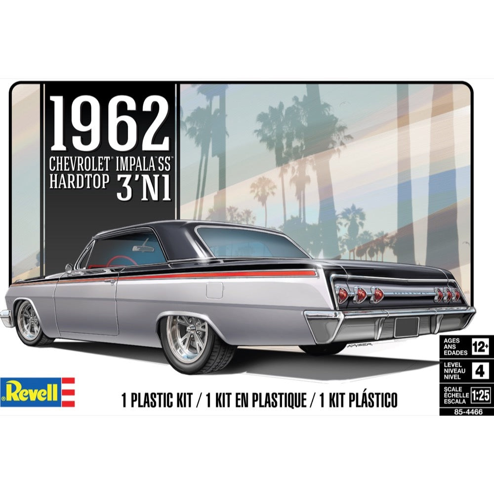 REVELL 14466 1/25 62 Chevy Impala Hard Top Platic Model Kit