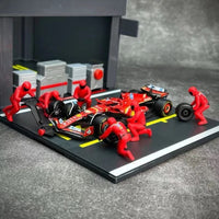 Bburago 36862 1/43 2024 Ferrari No.16 Charles Leclerc Pit Pass Competition Set