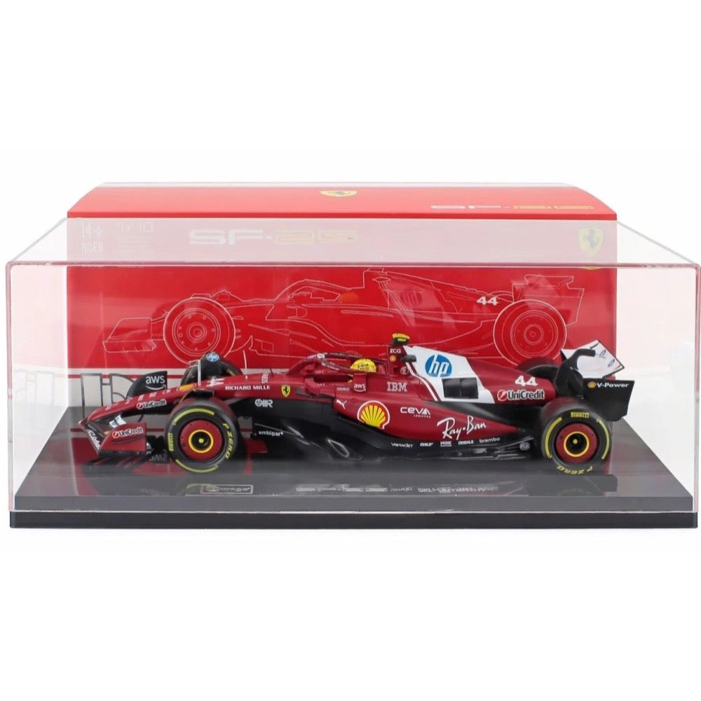 Bburago 16822L 1/18 Ferrari SF-25 No.16 Charles Leclerc with Showcase