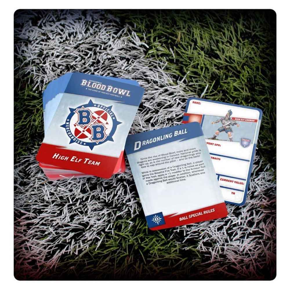 Warhammer Blood Bowl High Elf Team Reference Cards