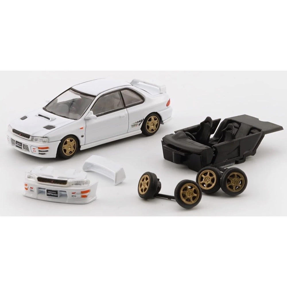 BM Creation 1/64 Subaru Impreza WRX Type R 3 4-6 White RHD