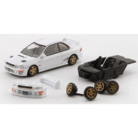BM Creation 1/64 Subaru Impreza WRX Type R 3 4-6 White RHD