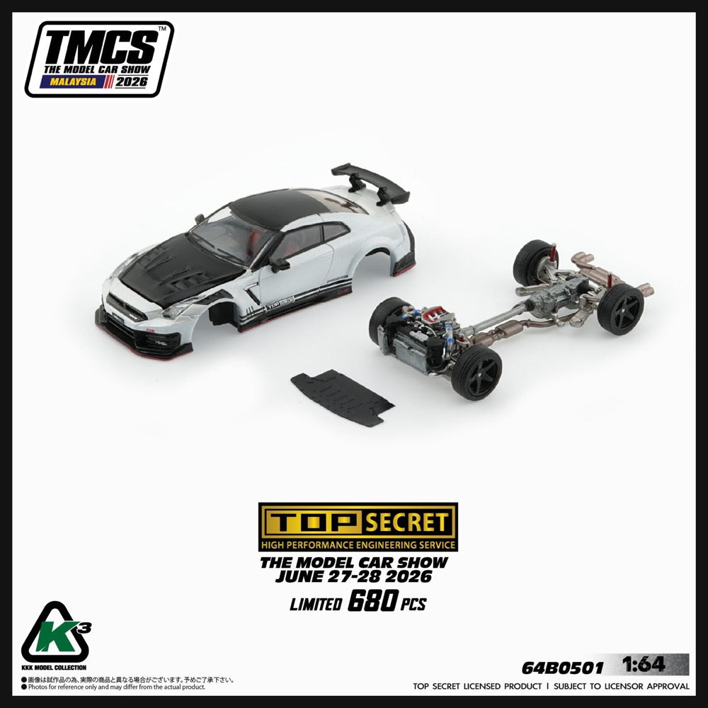 BM Creation 1/64 Nissan GT-R R35 Top Secret Matte Pearl White TMCS 2026