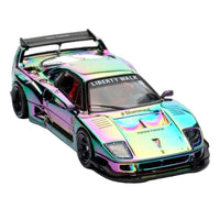 Inno 64-LBWKF40-CHS 1/64 LBWK F40 Chrome Silver