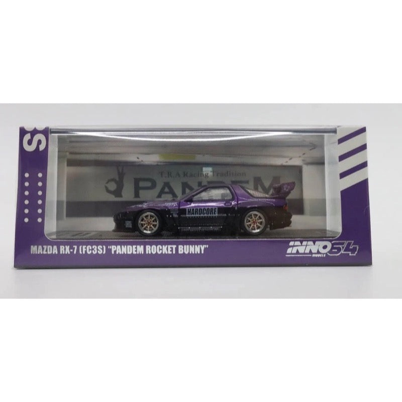 Inno 64-RX7FCP-PB 1/64 Mazda Rx-7 FC3S Pandem Rocket Bunny Purple