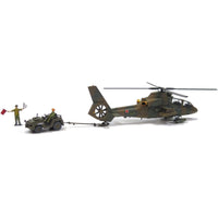 Aoshima A001435 1/72 JGSDF Observation Helicopter OH-1 Ninja With Utility Vehicle Set