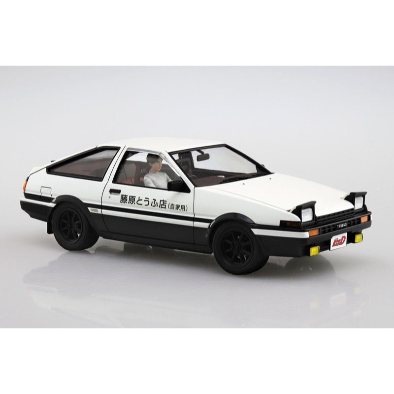 Aoshima A005954 1/24 Takumi Fujiwara AE86 Trueno Project D with Driver Figure 4905083059548
