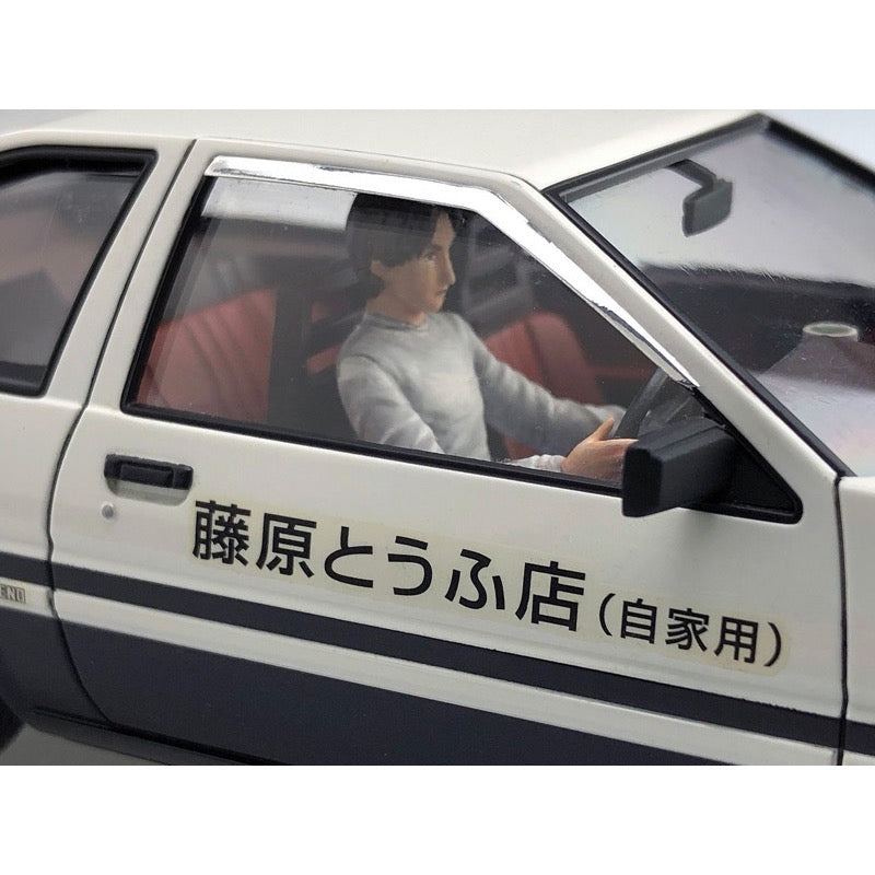 Aoshima A005954 1/24 Takumi Fujiwara AE86 Trueno Project D with Driver Figure 4905083059548